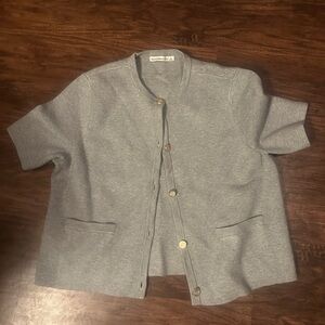 Abercrombie & Fitch Heather Gray Knit Top